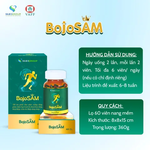 Viên Uống Xương Khớp BOJOSAM - Hỗ Trợ Xương Khớp Chắc Khoẻ Từ Sâm [Lọ 60 Viên]