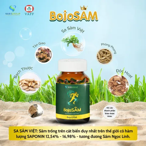 Viên Uống Xương Khớp BOJOSAM - Hỗ Trợ Xương Khớp Chắc Khoẻ Từ Sâm [Lọ 60 Viên]
