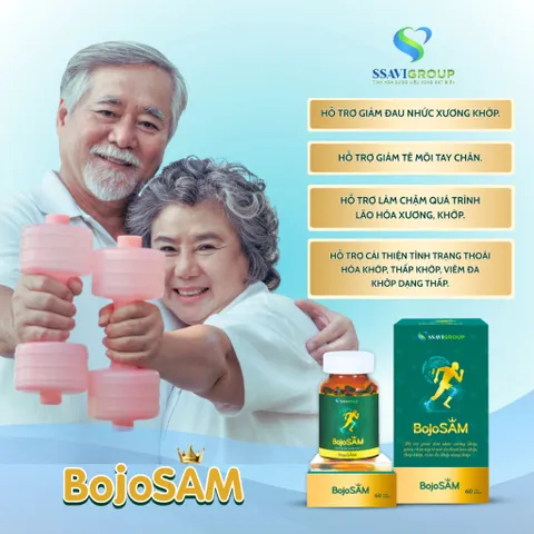 Viên Uống Xương Khớp BOJOSAM - Hỗ Trợ Xương Khớp Chắc Khoẻ Từ Sâm [Lọ 60 Viên]