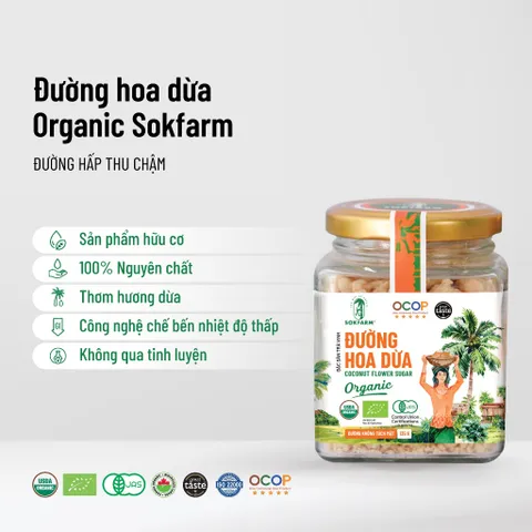 Đường hoa dừa hữu cơ Organic Sokfarm 150g 627352