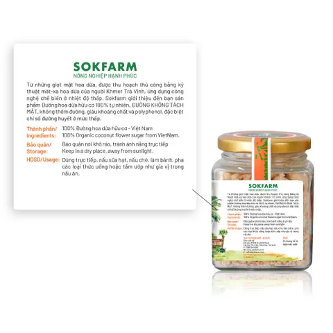Đường hoa dừa hữu cơ Organic Sokfarm 150g 627352