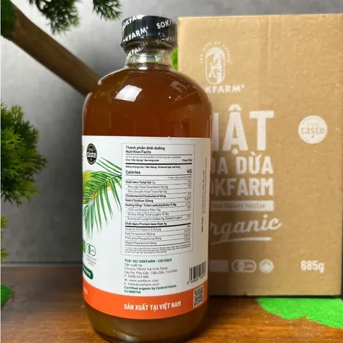 Mật hoa dừa cô đặc Organic Sokfarm 685g 627359