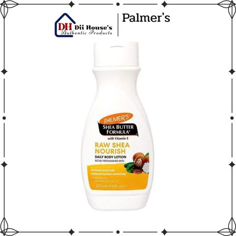 [Nhập khẩu] Sữa dưỡng thể bơ hạt mỡ Palmer's Raw Shea Nourish Daily Body Lotion 250ml.