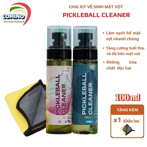 Chai xịt vệ sinh mặt vợt Pickleball cleaner chanlong dung tích 100ml (tặng 1 khăn lau)