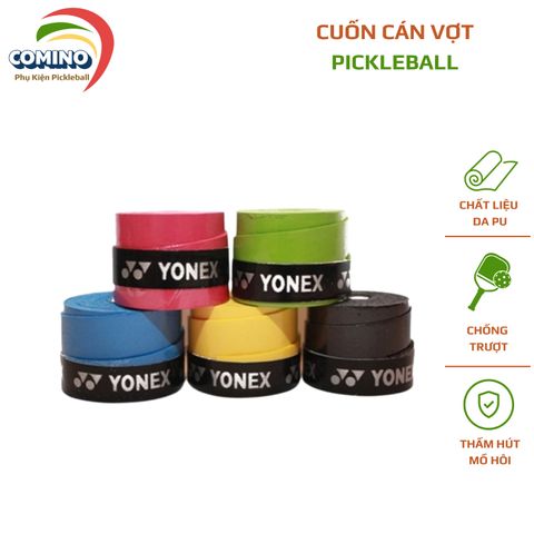 Quấn cán vợt pickleball yonex nhiều màu sắc, tạo cảm giác chắc chắn và thoáng mát khi cầm vợt