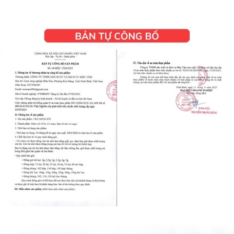 Trà Mâm Xôi Mộc Tâm Thanh Nhiệt Bổ Huyết Cải Thiện Nội Tiết 20góix4gr.