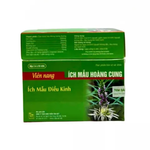 Ích Mẫu Hoàng Cung Tâm Việt - Viên Uống Hỗ Trợ Điều Kinh, Giảm Đau Bụng Kinh, Bổ Huyết - Hộp 30 Viên