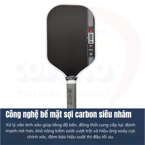 Vợt Pickleball Joola Pro Perseus IV (16mm), mặt nhám carbon kiểm soát bóng tốt, điểm ngọt rộng