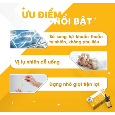 Men Vi Sinh Bio Bacipro Giúp Bổ Sung Lợi Khuẩn Tăng Cường Hệ Tiêu Hóa Cho Bé, Giảm Rối Loạn Tiêu Hoá, Nôn Trớ - Lọ 10ml