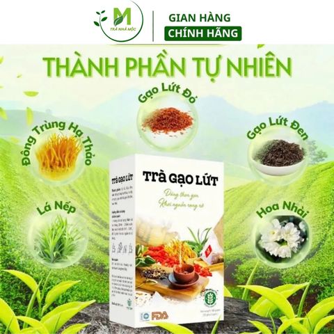 Trà Gạo Lứt Mộc Tâm hỗ trợ giảm cân thanh lọc cơ thể mát gan(20góix5g)