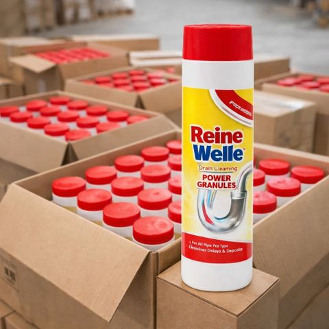 Bột thông cống Reine Welle 600g, hạt tẩy đường ống bồn rửa tan mỡ tóc cặn bẩn, hàng nhập Đức