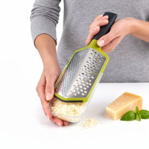 Dụng cụ bào sợi Joseph Joseph Twist Grater 20017, 2 mặt thô mịn, tay cầm gập, màu xanh