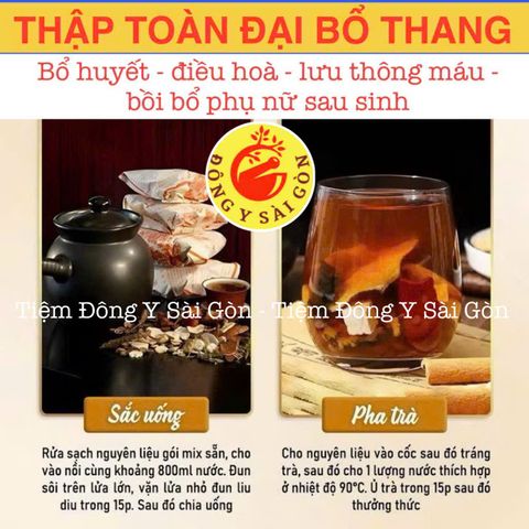 [1 THANG] Thập Toàn Đại Bổ Thang - Ngày Dùng 1 Thang - Bồi Bổ Khí Huyết