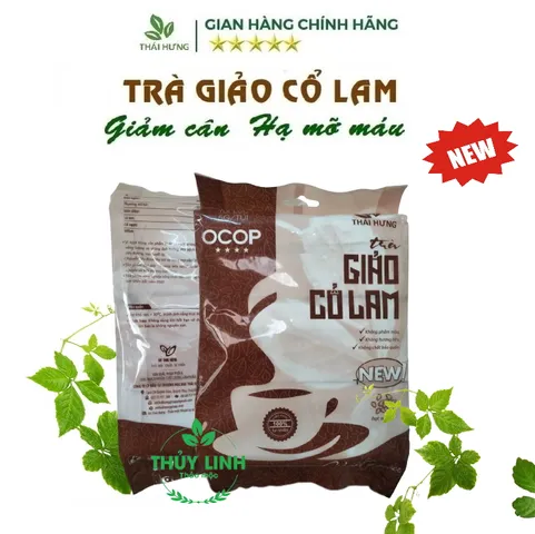 Trà Giảo cổ lam THÁI HƯNG - Bịch 100 túi lọc 5g Giảm cân, hạ mỡ máu, đường huyết, ổn định mạch