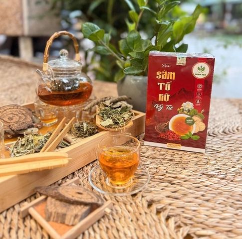 Trà sâm tố nữ kỷ tử 7 vị  Giảm Nám, Tàn Nhang, Đẹp Da, Cân Bằng Nội Tiết Tố