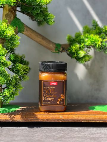  Mẫu mới Mật ong Manuka MGO 50+ Coles hộp 500g hàng Úc