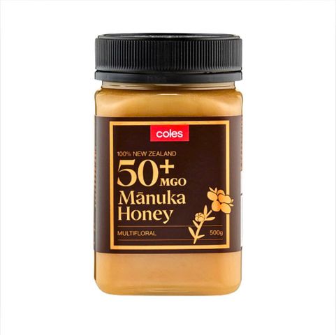  Mẫu mới Mật ong Manuka MGO 50+ Coles hộp 500g hàng Úc