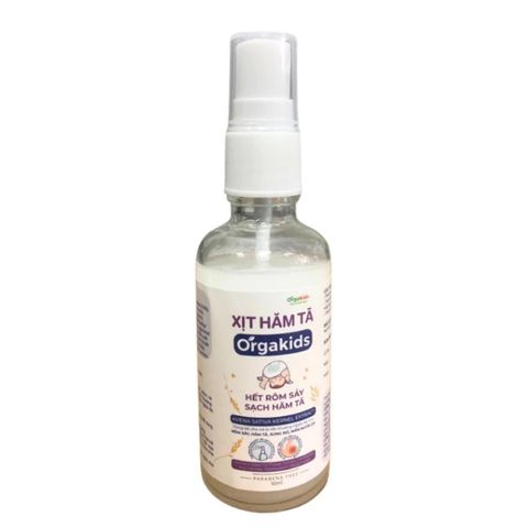Xịt hăm tã cho bé Orgakids hếtt rôm sảy, sạch hăm tã, làm mềm và dưỡng ẩm cho da bé - lọ 50ml