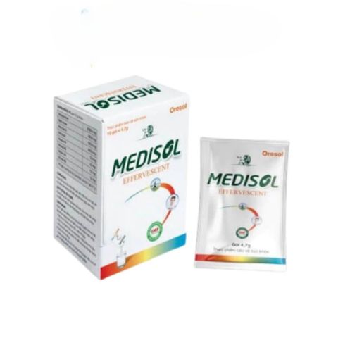 Medisol Effervescent Bù nước và điện giải bổ sung năng lượng, giúp nhanh chóng hồi phục trường hợp nôn mửa, mất nước