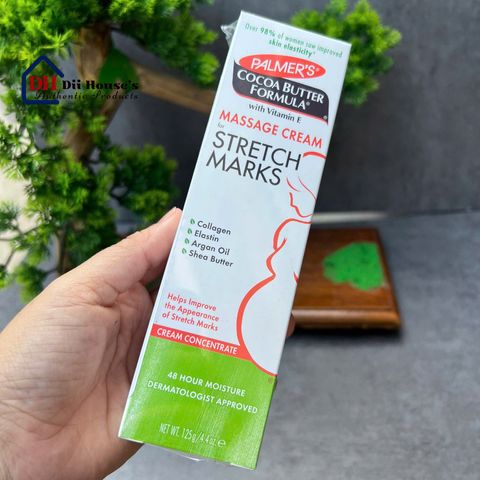 [Nhập khẩu] Kem ngừa & hỗ trợ làm mờ rạn da cho mẹ bầu Palmer's Cocoa Butter Formula Massage Cream for Stretch Marks 125g.