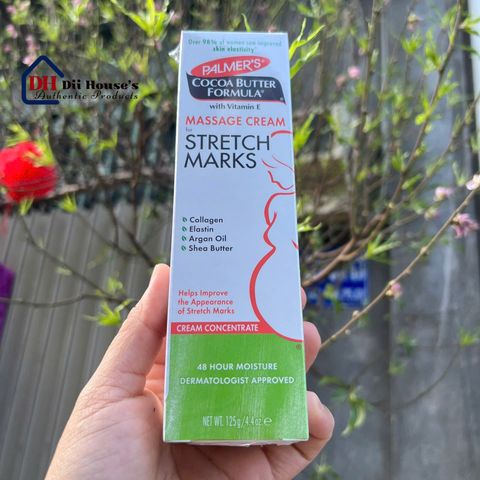 [Nhập khẩu] Kem ngừa & hỗ trợ làm mờ rạn da cho mẹ bầu Palmer's Cocoa Butter Formula Massage Cream for Stretch Marks 125g.