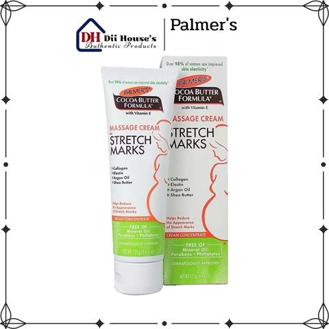 [Nhập khẩu] Kem ngừa & hỗ trợ làm mờ rạn da cho mẹ bầu Palmer's Cocoa Butter Formula Massage Cream for Stretch Marks 125g.