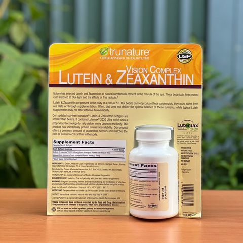 Viên bổ mắt Trunature Vision Complex Lutein & Zeaxanthin 140 viên của Mỹ 629019