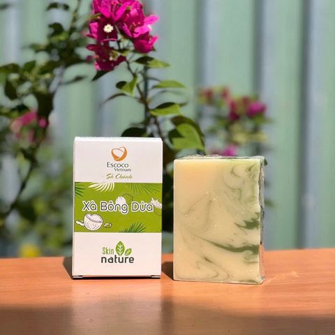 Xà bông dừa hương sả chanh Escoco - Handmade Vegan Natural Bar Soap Cold Pressed coconut lemongrass soap