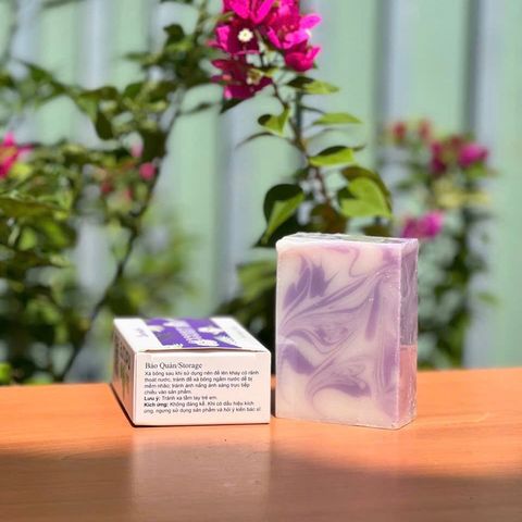 Xà bông dừa hương oải hương Escoco - Handmade Vegan Natural Bar Soap Cold Pressed lavender soap