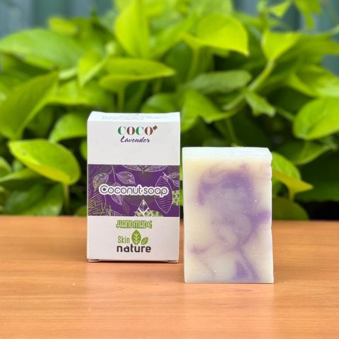 Xà bông dừa hương oải hương Escoco - Handmade Vegan Natural Bar Soap Cold Pressed lavender soap