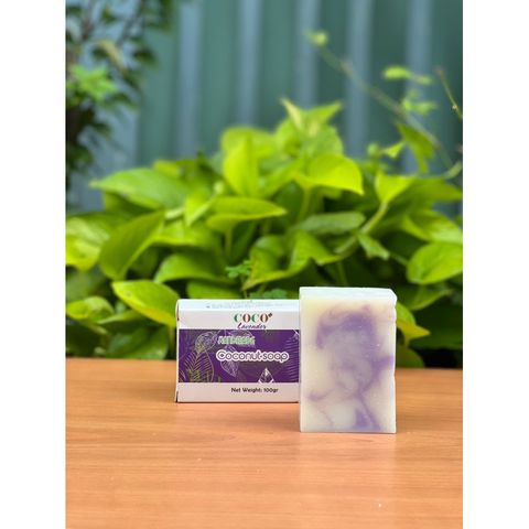 Xà bông dừa hương oải hương Escoco - Handmade Vegan Natural Bar Soap Cold Pressed lavender soap