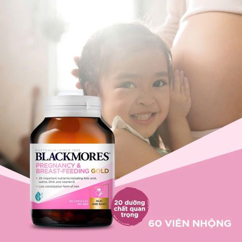[Nhập khẩu chính ngạch] Viên uống Blackmores Pregnancy & Breast - Feeding Gold cung cấp vitamin và khoáng chất (60 viên)