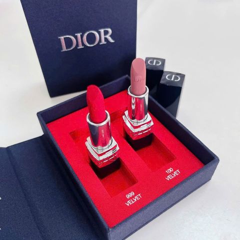 Set Son Mini Dior 999 + 100 - Son Môi Nhỏ Gọn, Chuẩn Màu, Thời Trang, Quà Tặng Đẹp Cho Các Fan Dior