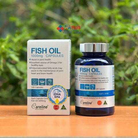 [Nhập khẩu chính ngạch] Dầu cá Careline Fish Oil 1000mg 100 viên