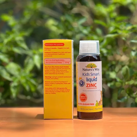 Thanh lý date 8/26 Kẽm nước cho bé Nature’s Way Kids Smart Liquid Zinc 100ml