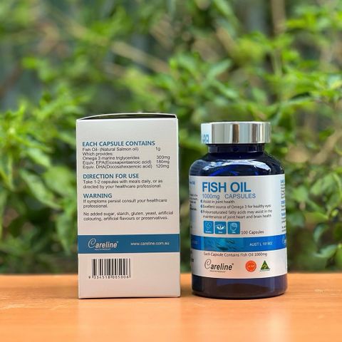 [Nhập khẩu chính ngạch] Dầu cá Careline Fish Oil 1000mg 100 viên