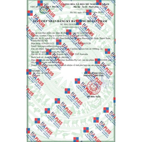 [Nhập khẩu chính ngạch] Dầu cá Careline Fish Oil 1000mg 100 viên
