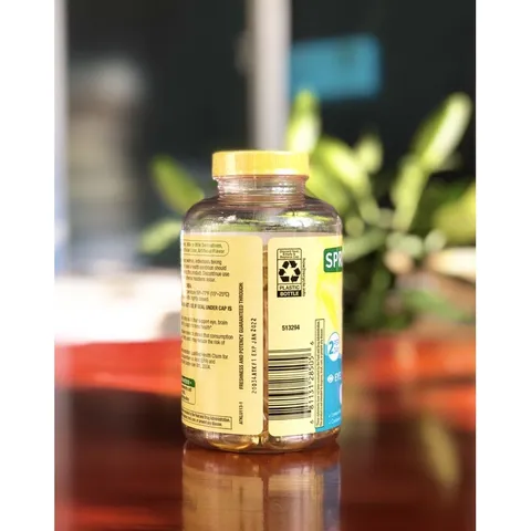 Mẫu mới 120 viên dầu cá hương chanh spring valley omega 3 fish oil 2000mg plus vitamin D3