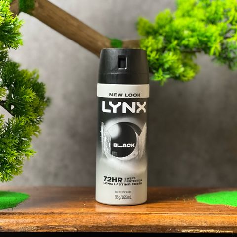 Mẫu mới Xịt khử mùi Lynx Deodorant Antiperspirant Black Night 165ml