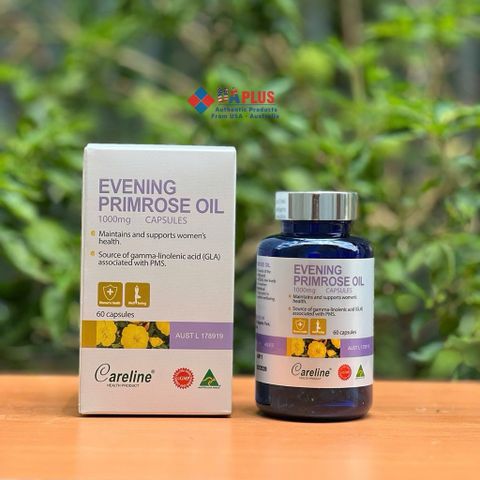 [Nhập khẩu chính ngạch] Tinh dầu hoa anh thảo  Careline Evening Primrose Oil 1000mg 60 viên