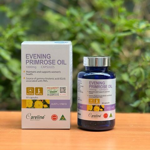 [Nhập khẩu chính ngạch] Tinh dầu hoa anh thảo  Careline Evening Primrose Oil 1000mg 60 viên