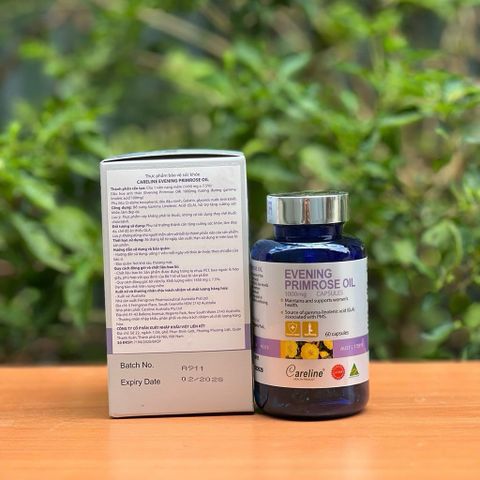 [Nhập khẩu chính ngạch] Tinh dầu hoa anh thảo  Careline Evening Primrose Oil 1000mg 60 viên
