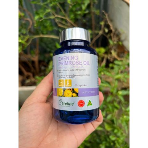 [Nhập khẩu chính ngạch] Tinh dầu hoa anh thảo  Careline Evening Primrose Oil 1000mg 60 viên