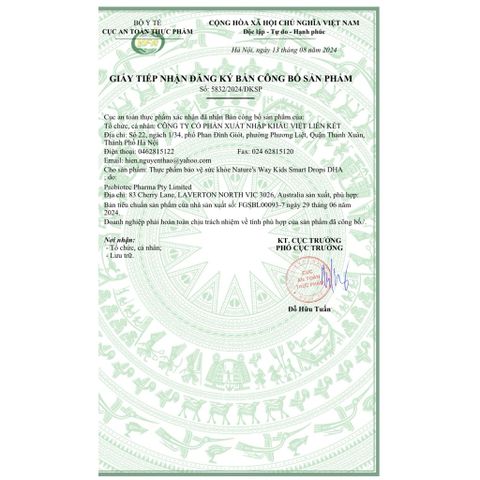 DHA nước Nature 's Way Kids smart drops DHA 20ml nhập khẩu chính ngạch