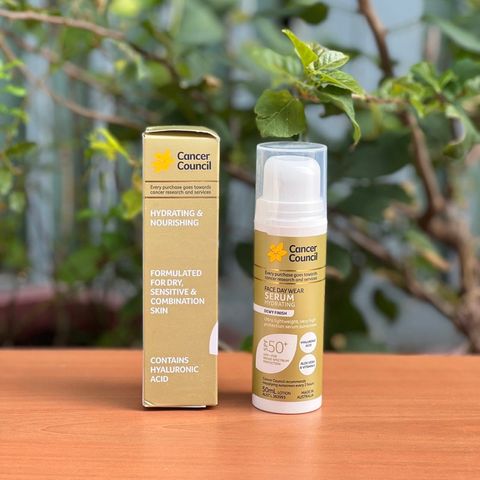 Cancer Council Face Day Wear Serum Hydrating Dewy Finish SPF50+ 50ml - Serum Chống Nắng Dưỡng Ẩm. 629309