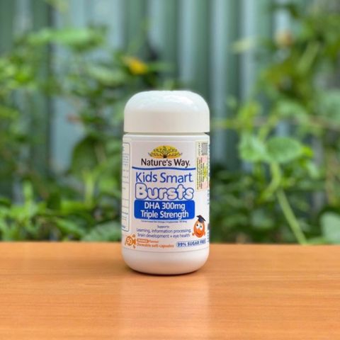 [Nhập khẩu chính ngạch] DHA cho bé Nature's Way Kids Smart Bursts DHA 300mg 50 viên hàng Úc - DHA cho trẻ em
