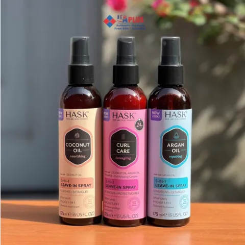 Mẫu mới xịt dưỡng tóc Hask 175ml hàng Úc - Hask coconut oil, curl care, argan oil 629366