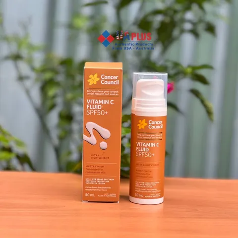 Kem chống nắng Cancer Council SPF50+ Vitamin C Fluid 50ml 629468