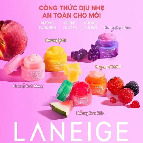 Set Mặt Nạ Ngủ Môi Laneige Midnight Minis Limited - Dưỡng Ẩm Sâu, Mềm Môi, Món Quà Thú Vị Cho Người Yêu Làm Đẹp