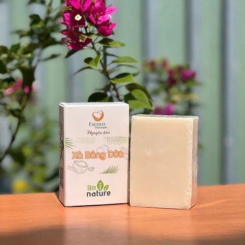 Xà phòng dừa hương chanh dừa Escoco - Xà bông dừa Handmade Vegan Natural Bar Soap Cold Pressed coconut soap